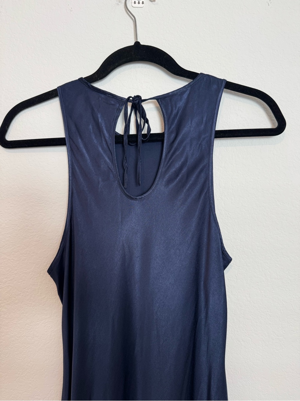 Rails Solene Navy Blue Midi Lightweight Satin Sleeveless Dress - Picture 11 of 12